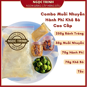 Bánh tráng muối nhuyễn hành phi khô bò (Túi 420g) cao cấp cực ngon bánh tráng Ngọc Trinh