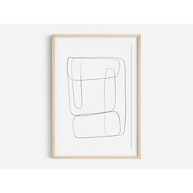 Tranh treo tường | Tranh nghệ thuật trừu tượng - Black Scribble Abstract Art Print, Black and White Abstract Art 02