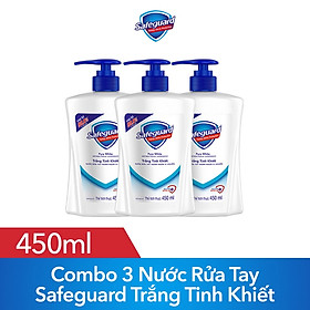 Combo 3 Nước Rửa Tay Safeguard Trắng Tinh Khiết 450ml