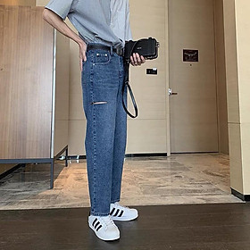 Quần baggy jean ống rộng wast rách