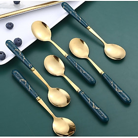 Mua Sét 6 muỗng ăn sang trọng mạ vàng
