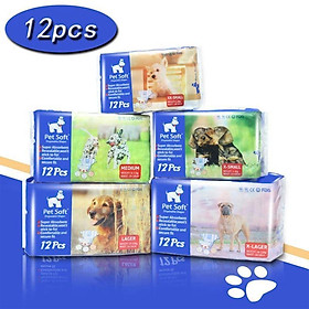 Bỉm Quần Vệ Sinh Dành Cho Chó Cái Pet Soft 12 miếng