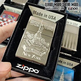 Bật Lửa Zippo 250 Statue Of Liberty High Polish Chrome