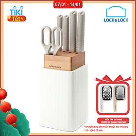 Bộ Dao 6 Món Lock&Lock (4 Dao, 1 Kéo, 1 Hộp Đựng Dao) CKK802