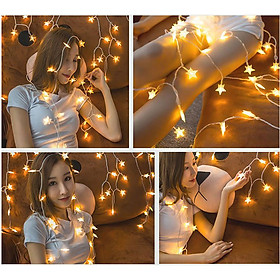 Mua Đèn Led Trang Trí Ngôi Sao Dài 6M - 40  Bóng Trang Trí Noel Lễ Tết