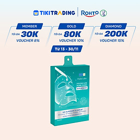 Hộp mặt nạ tinh chất làm dịu và cải thiện da mụn, nhạy cảm cao cấp Hada Labo Premium Pore Care Serum Mask (115g/5 miếng)