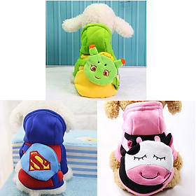 COMBO 3 ÁO HOODIE NGẪU NHIÊN CỰC DỄ THƯƠNG CÓ TÚI CHÉO CHO CHÓ MÈO DƯỚI 10KG SIÊU TIẾT KIỆM – XUDAPET – CBH1