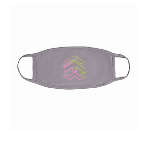 5THEWAY /two-tone line/ BIG LOGO MASK in NEUTRAL GRAY aka Khẩu Trang Xám