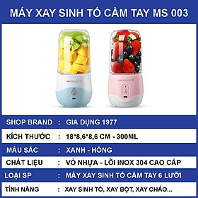 Mua Máy xay sinh tố cầm tay mini sạc pin tích điện tiện dụng  máy xay cầm tay đa năng loại 4  6 lưỡi dao cao cấp