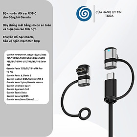 Adapter chuyển đổi sạc USB C cho Garmin Fenix , Garmin Forerunner , Vívoactive , Approach , Venu , Instinct , Enduro , Tactix - Hàng Chính Hãng