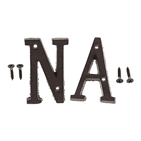 Cast Iron Creative DIY Door Plate Letter Label Sign Wall Decor Home Decors