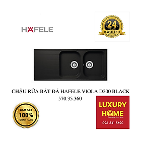 Mua CHẬU RỬA BÁT ĐÁ HAFELE VIOLA D200 BLACK 570.35.360 - Hàng chính hãng