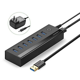 Mua Ugreen UG30845US219TK Màu Đen Bộ chia HUB USB 3.0 sang 7 USB 3.0 hỗ trợ nguồn cao cấp - HÀNG CHÍNH HÃNG