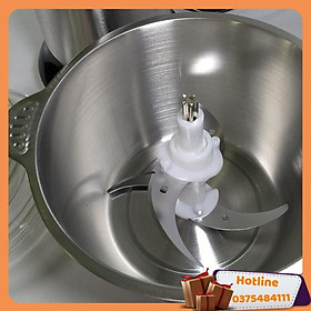 Mua Máy Xay Thịt Mini Cho Gia Đình - Cối Inox - Bạc Phối Đen - Hàng Loại 1