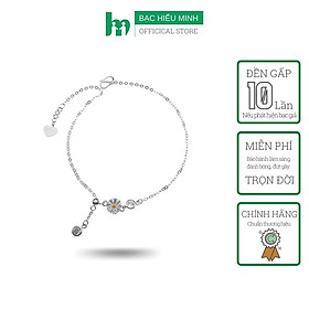 Lắc chân nữ - hoa cúc xinh - bảo hành vĩnh viễn bạc hiểu minh lc224