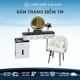 Mua Bàn trang điểm thông minh có gương đèn led  có tủ ngăn kéo kèm sạc pin điện thoại màu trắng  màu xám