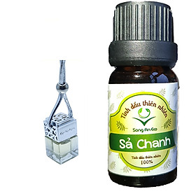 Combo 100ml tinh dầu sả chanh và 1 chai treo nắp vuông (treo xe, tủ quần áo, nhà tắm)- Giao mầu ngẫu nhiên