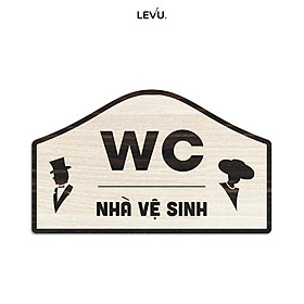 Bảng gỗ dán cửa phòng vệ sinh WC Nam Nữ LEVU TL28S thiết kế sang trọng