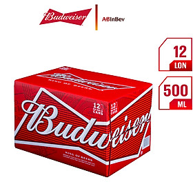 Thùng 12 Lon Bia Budweiser (500ml / Lon)