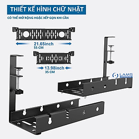 [ Mặt bàn dày đến 5cm ] Giá Đỡ Ổ Điện Kẹp bàn - Kệ Đỡ Dây Cáp Sạc, Dây Điện, Ổ Cắm Điện Gọn Gàng Ngăn Nắp