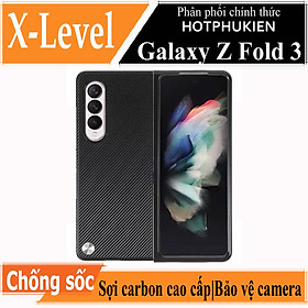 Ốp lưng chống sốc cho Samsung Galaxy Z Fold 3 hiệu X-Level Kevlar Folding Screen (chất liệu vân carbon cao cấp, trang bị khả năng chống va đập cực tốt) - hàng nhập khẩu