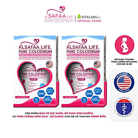 Combo 02 Hộp Sữa non nguyên chất al SAFAA life - USA | Pure Colostrum Pregnancy & Breastfeeding Support 500MG