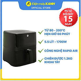 Mua Nồi chiên không dầu Mishio MK-284 5.5 lít - Hàng chính hãng