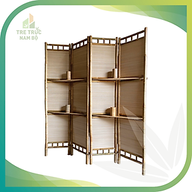 Mua Vách ngăn bình phong/Kệ bình phong mành tăm tre gấp làm 4 kích thước 1.8m x 1.5m