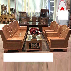 Mua Bộ bàn ghế phòng khách như ý gỗ sồi   Bộ Salon Như Ý   Bộ ghế đối như ý mặt nan gỗ sồi (FREESHIP 50 KM )