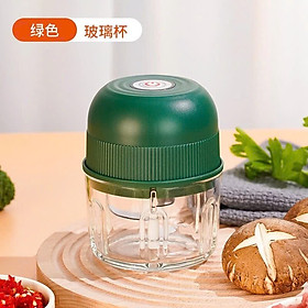 Mua Máy xay tỏi ớt bằng tay lực nghiền mạnh với 2 lưỡi dao thép không gỉ SẠC ĐIỆN