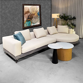 Mua Sofa băng phòng khách kèm đôn độc lạ Tundo bọc da cao cấp