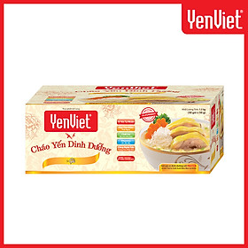 Cháo yến dinh dưỡng Yến Việt vị thịt gà sấy thăng hoa, vitamin B, không bột ngọt, chất bảo quản thùng 30 gói x 50g