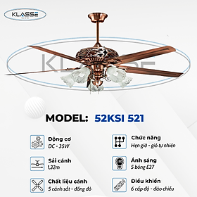 Mua Quạt trần chùm đèn Klasse 52KSI 521 hàng chính hãng