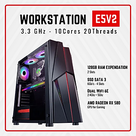 Mua Máy tính đồ họa workstation giá rẻ – Máy tính chơi game – E5V2X- Intel 10 lõi 20 luồng  – 3.3 Ghz ( Hàng chính hãng)