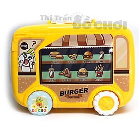 Đồ chơi nhà bếp nấu ăn xe kéo bán hamburger 20 chi tiết cho bé gái 717-3