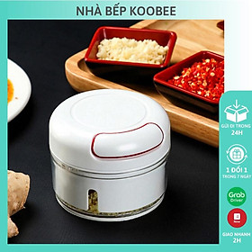 Máy xay tỏi ớt cầm tay Mini Food Chopper 2 lưỡi chính hãng, Dụng cụ xay tỏi ớt, thực phẩm đa năng KOOBEE (SC07)