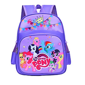 Balo trẻ em bé gái in hình Pony tím cho bé mẫu giáo 1-4 tuổi