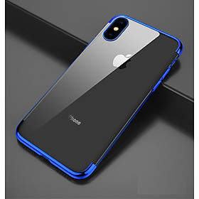 Ốp lưng TPU dẻo trong suốt viền màu dành cho iPhone X