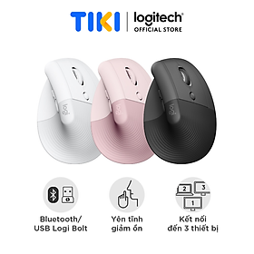 Mua Chuột công thái học không dây Logitech Lift Vertical - Bluetooth|USB Logi Bolt  Silent giảm ồn  4 nút tùy chỉnh  tương thích với Windows/macOS/iPad/PC - Hàng chính hãng