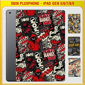 Mua Dán Skin cho mặt sau iPad Gen 5  Gen 6 9.7 inch  Gen 7  Gen 8  Gen 9 10.2 inch nhiều mẫu hot  độc lạ