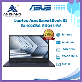 Hình ảnh Laptop Asus ExpertBook B1 B1402CBA-EK0454W (I3-1215U/ 8GB DDR4/ 256GB PCIE/ INTEL UHD/ 14INCH FHD/ WIN11 HOME/ BLACK/ 1Y ON-SITE ) - Hàng Chính Hãng - Bảo Hành 24 Tháng