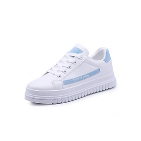 Giày nữ, Giày sneaker nữ mẫu mới BAZAS BZ802TXNN Trắng Phối Xanh 