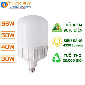 Mua Bóng Đèn Led Tiết Kiệm Điện Siêu Sáng Siêu Bền - Bóng Điện Đui Xoáy Linh Phi Bulb Trụ 30-65W