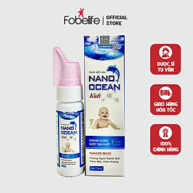 Chai Xịt Nước Biển Vệ Sinh Mũi Cho Trẻ Em Nano Ocean Kids - Chai 70ml