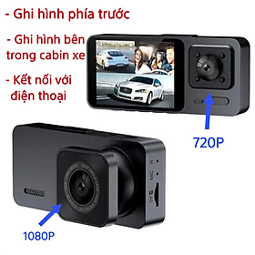 Camera Hành Trình Xe Hơi 1080P 3 Mắt S10 không wifi và 3 mắt plus có wifi siêu tiện dụng-HT