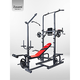 >> SO SÁNH GIÁ GIÀN TẠ ĐA NĂNG DV-2014 - TẶNG KÈM BAO TAY | Shopee Lazada Sendo Tiki | Nên mua ở đâu rẻ nhất 72 Giàn tạ đa năng kết hợp xà đơn xà kép Zasami 8211 - Kèm 54kg tạ gang , đòn tạ 1m5, 1 găng tay tập tạ
