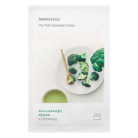 Mặt Nạ Giấy Làm Sáng Da Từ Bông Cải Xanh Innisfree My Real Squeeze Mask - Broccoli (20ml)
