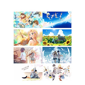 Poster 8 tấm A4 Kimi No Uso Tháng Tư Là Lời Nói Dối tranh treo album ảnh in hình đẹp (MẪU GIAO NGẪU NHIÊN)