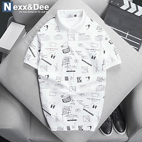 Áo thun polo nam HOẠ TIẾT CHẤM BI có cổ bẻ cá sấu big size 3xl cao cấp trẻ trung ND06 - MÀU TRẮNG  - XL 66 - 75KG