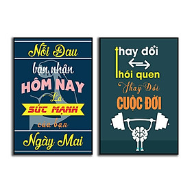 Tranh động lực giá rẻ, tranh slogan tiếng anh 20x30cm